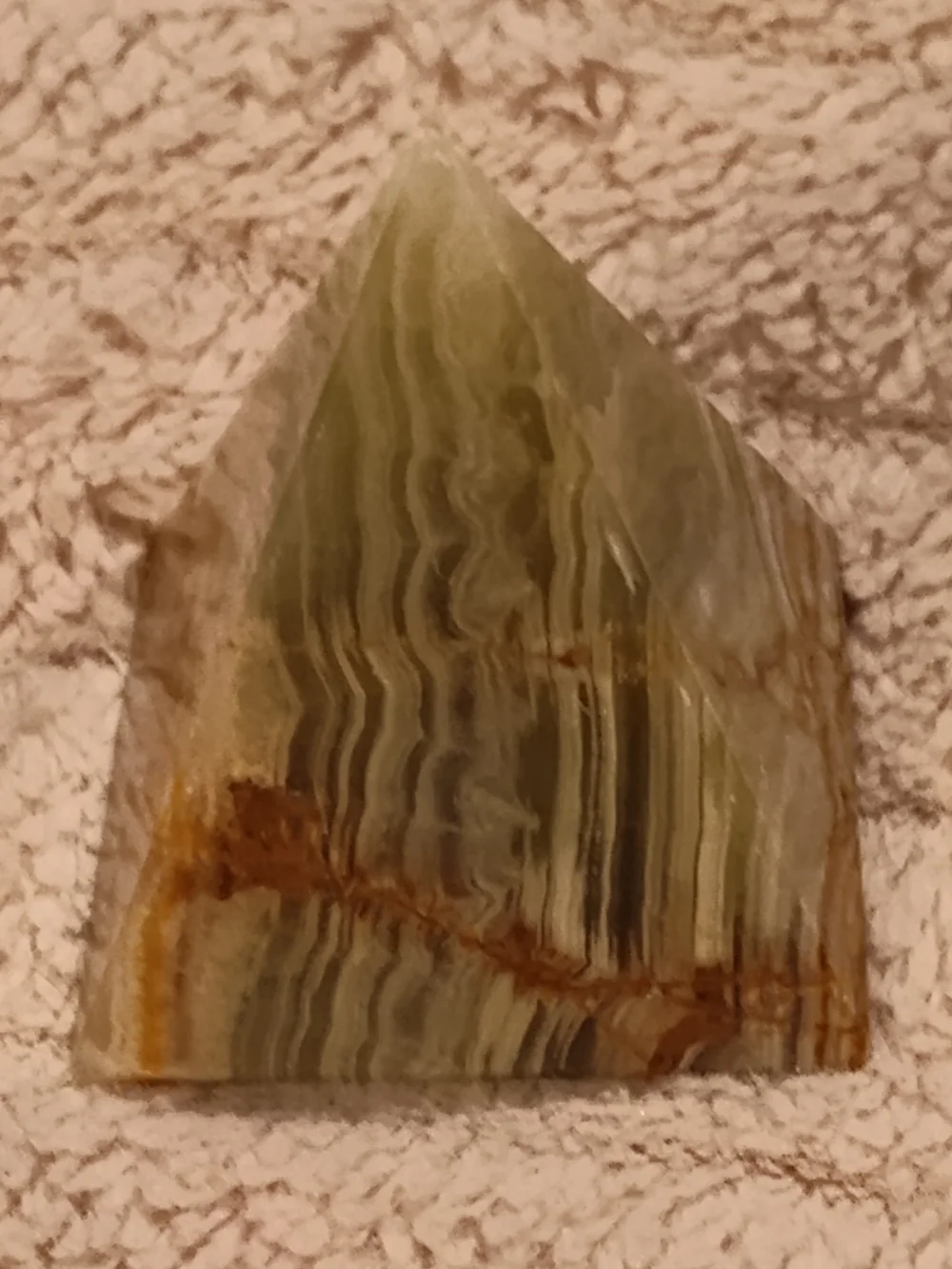 Vintage! Natural Onyx Crystal Pyramid